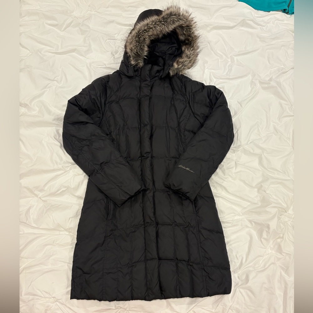 Eddie Bauer Women’s Lodge Down Parka - Size Medium, Black 🖤